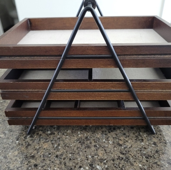 Umbra Terrace Jewelry Organizer Walnut Wood - Picture 2 of 5